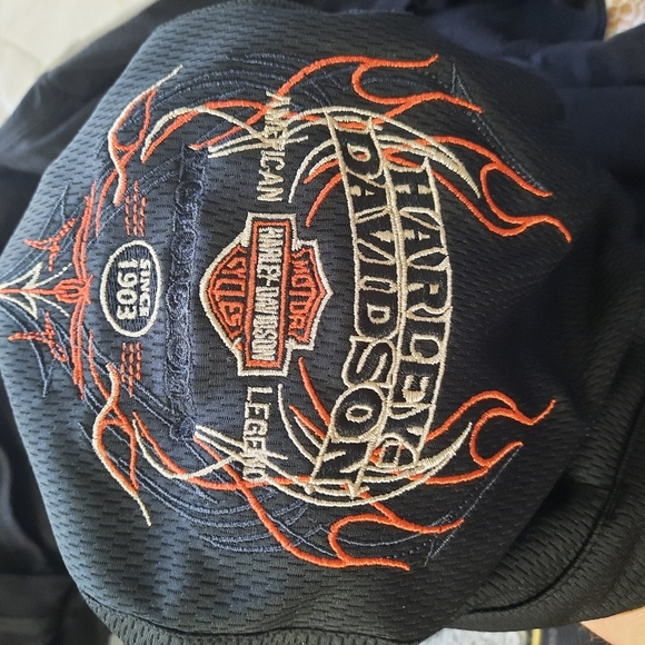 Harley-Davidson Charcoal Short Sleeve Tee 2xl And Flames Skull Cap - Picture 9 of 11